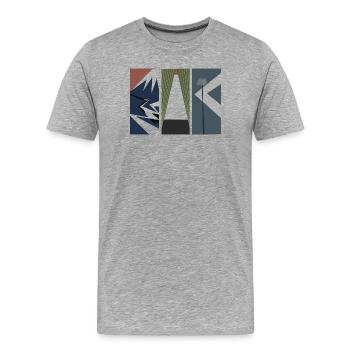 Piece Of Japan – Moderne japanische Kunst - Männer Premium Bio T-Shirt - Grau meliert - Vorne - Damien (186cm)