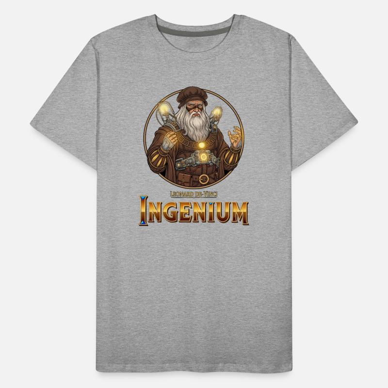 Ingenium Leonardo: Steampunk-Zauberer Männer Premium Bio T-Shirt