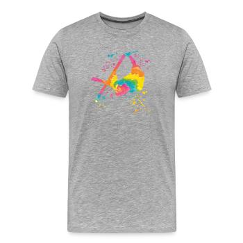 Alpine skiing Winter sports Nordic skiing - Men's Premium Organic T-Shirt - heather grey - Front - Damien (186cm)