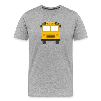School bus front - Men's Premium Organic T-Shirt - heather grey - Front - Damien (186cm)
