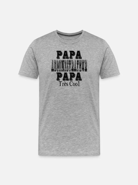 Dad Administrator Very Cool Dad - Men's Premium Organic T-Shirt - heather grey