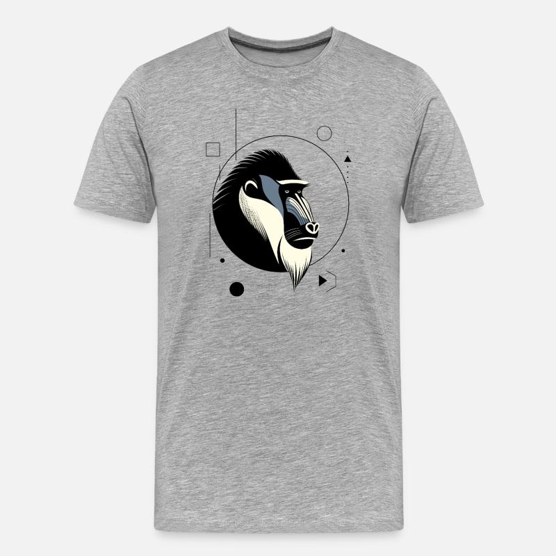 Mandrill - Männer Premium Bio T-Shirt - Grau meliert