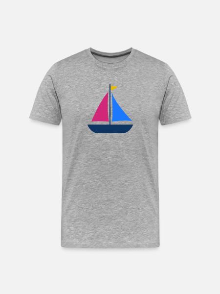 Sailing boat - Men's Premium Organic T-Shirt - heather grey