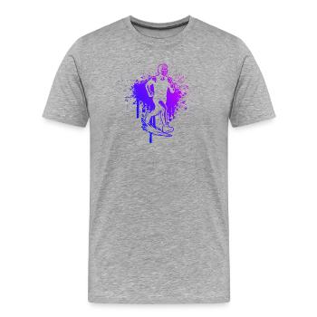Cool Running Inspiration - Men's Premium Organic T-Shirt - heather grey - Front - Damien (186cm)