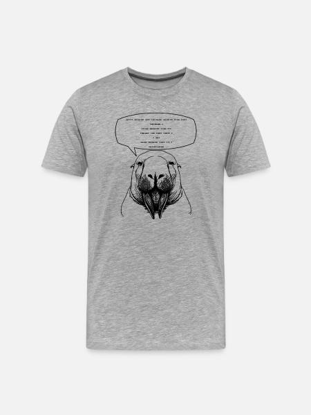 Sprichst du Morsecode? - Männer Premium Bio T-Shirt - Grau meliert
