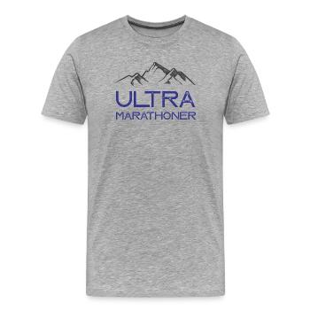 Ultra Marathoner - Men's Premium Organic T-Shirt - heather grey - Front - Damien (186cm)