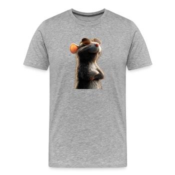 Rats Souris mignonnes Souris Souris naines Souris - T-shirt bio Premium Homme - gris chiné - Devant - Damien (186cm)
