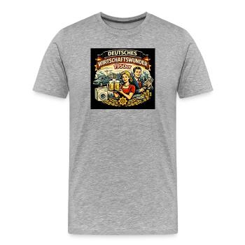 Miracle économique allemand - T-shirt bio Premium Homme - gris chiné - Devant - Damien (186cm)