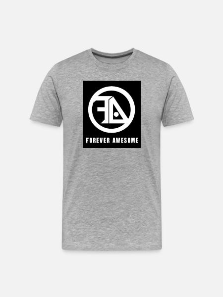 Forever awesome black and white - Men's Premium Organic T-Shirt - heather grey