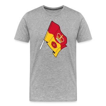 Flagge von Hampshire - Männer Premium Bio T-Shirt - Grau meliert - Vorne - Damien (186cm)