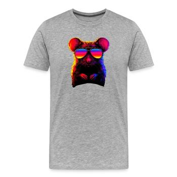 Rats Souris mignonnes Souris Souris naines Souris - T-shirt bio Premium Homme - gris chiné - Devant - Damien (186cm)