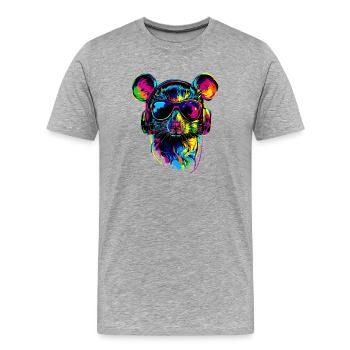Rats Souris mignonnes Souris Souris naines Souris - T-shirt bio Premium Homme - gris chiné - Devant - Damien (186cm)