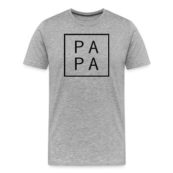Dad 2026 Logo Expectant Dad 2026 Dad est 2026 - Men's Premium Organic T-Shirt - heather grey - Front - Damien (186cm)