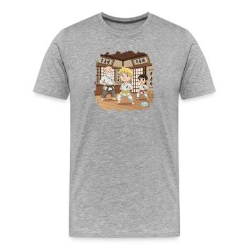 Bouno in Karate - Little Martial Artist - Men's Premium Organic T-Shirt - heather grey - Front - Damien (186cm)