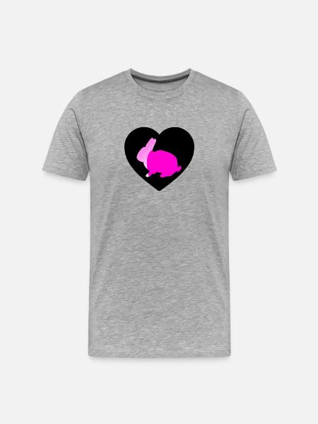 Rabbit - Men's Premium Organic T-Shirt - heather grey