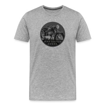 Bavarian Steel - Men's Premium Organic T-Shirt - heather grey - Front - Damien (186cm)