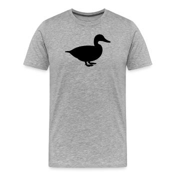 Duck - Men's Premium Organic T-Shirt - heather grey - Front - Damien (186cm)