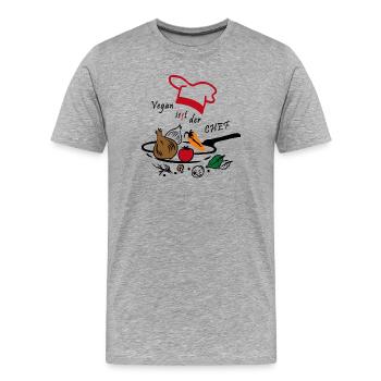 Culinary Arts Vegetables - Men's Premium Organic T-Shirt - heather grey - Front - Damien (186cm)