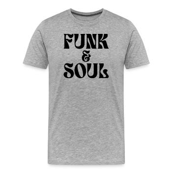 Funk- und Soulmusik - Männer Premium Bio T-Shirt - Grau meliert - Vorne - Damien (186cm)