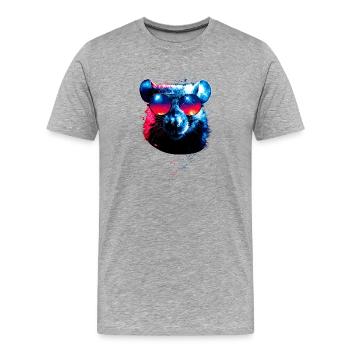 Rats Souris mignonnes Souris Souris naines Souris - T-shirt bio Premium Homme - gris chiné - Devant - Damien (186cm)