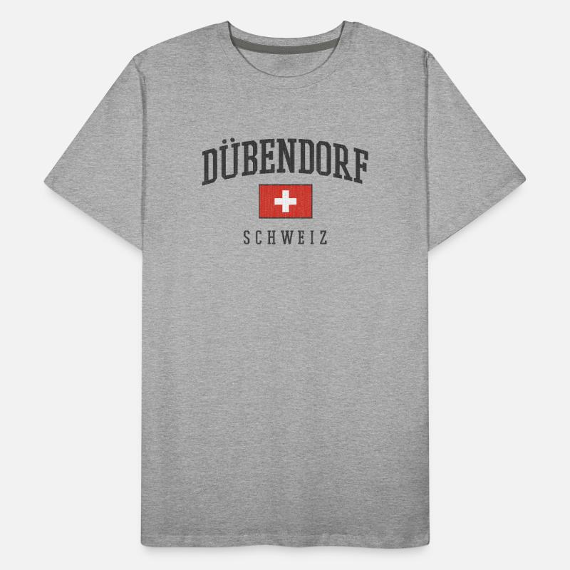Logo de Dübendorf, Suisse, avec drapeau T-shirt bio Premium Homme