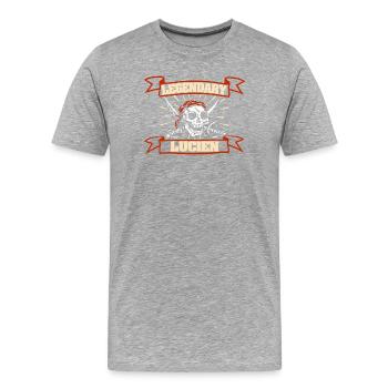 Geschenk für Lucien - Männer Premium Bio T-Shirt - Grau meliert - Vorne - Damien (186cm)