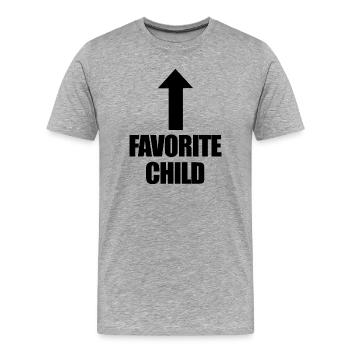 Favorite child - Men's Premium Organic T-Shirt - heather grey - Front - Damien (186cm)