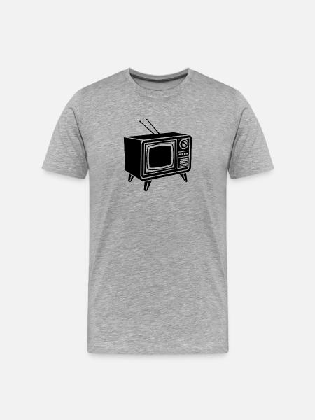 Rétro TV - T-shirt bio Premium Homme - gris chiné
