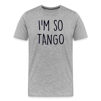 Tango Dancer - Men's Premium Organic T-Shirt - heather grey - Front - Damien (186cm)
