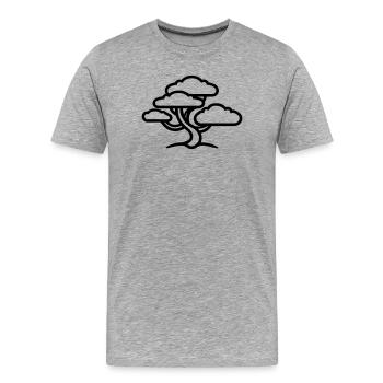 bonsai - Men's Premium Organic T-Shirt - heather grey - Front - Damien (186cm)