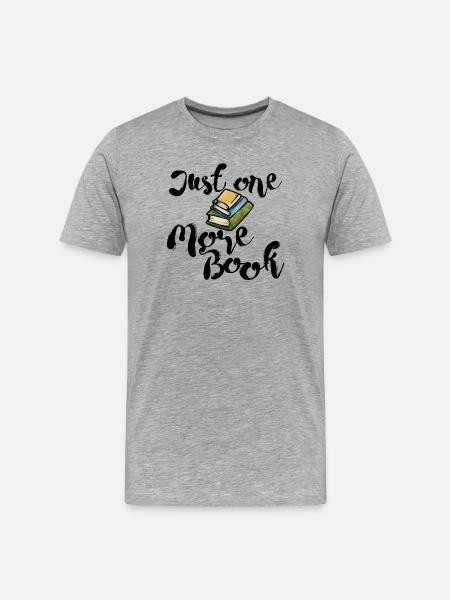 Stacked Books Aquarellillustration - Männer Premium Bio T-Shirt - Grau meliert