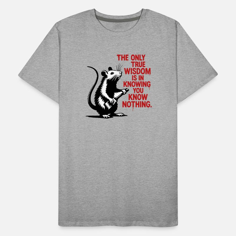 Rat de la connaissance : Rien de connu T-shirt bio Premium Homme