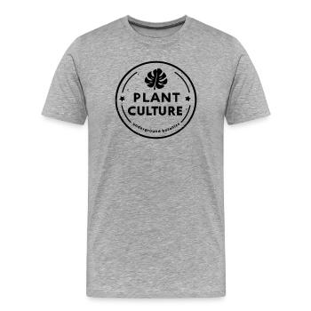 Plant Culture - Men's Premium Organic T-Shirt - heather grey - Front - Damien (186cm)