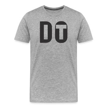 Fais-le, ne quitte pas l’obscurité - T-shirt bio Premium Homme - gris chiné - Devant - Damien (186cm)