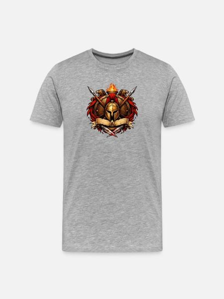 Blason de Sparte - T-shirt bio Premium Homme - gris chiné