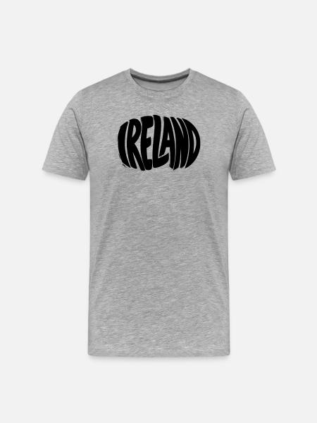 Ireland - Ireland Lettering - Men's Premium Organic T-Shirt - heather grey