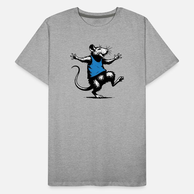 Dancing Rat Blue Men's Premium Organic T-Shirt