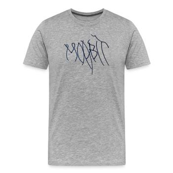 Berlin Moabit Hoodie Moabit T-Shirt. - Männer Premium Bio T-Shirt - Grau meliert - Vorne - Damien (186cm)