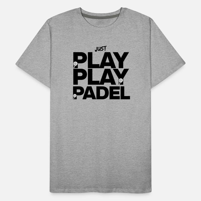 Jouez simplement au Padel – Feu sur le terrain ! Écrase-le ! T-shirt bio Premium Homme