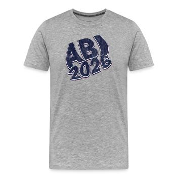 Abitur 2026 - Männer Premium Bio T-Shirt - Grau meliert - Vorne - Damien (186cm)