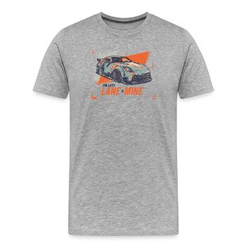 JDM Legend, Left Lane Is Mine Auto, - Men's Premium Organic T-Shirt - heather grey - Front - Damien (186cm)