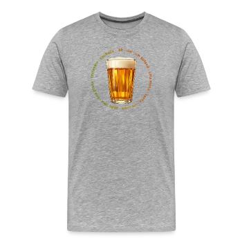 Lagoinha Glass et Belo Horizonte - T-shirt bio Premium Homme - gris chiné - Devant - Damien (186cm)