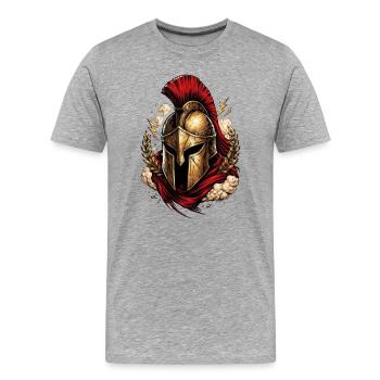 Guerrier de Sparte - T-shirt bio Premium Homme - gris chiné - Devant - Damien (186cm)