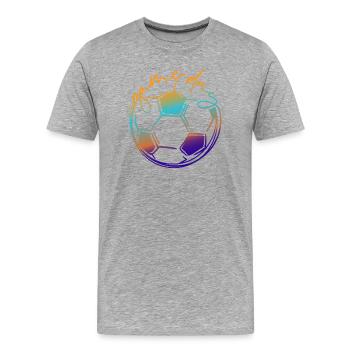 Game Day | Soccer Player - Männer Premium Bio T-Shirt - Grau meliert - Vorne - Damien (186cm)