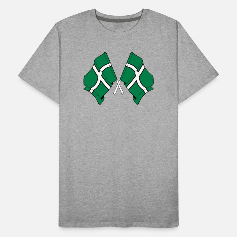 Drapeaux croisés du Devon T-shirt bio Premium Homme