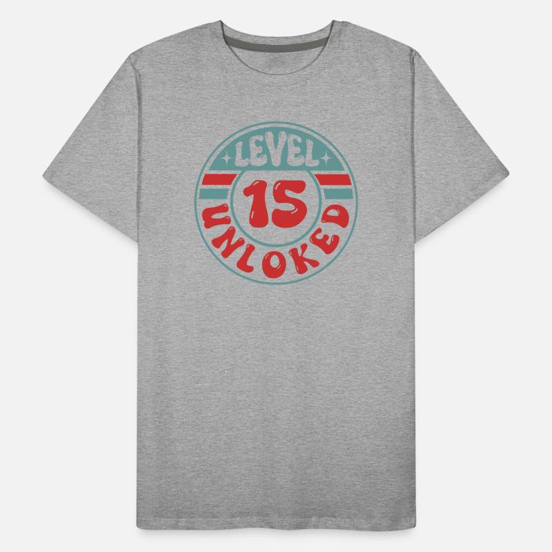 Level 15 Unlocked – Cool design for gamers Men's Premium Organic T-Shirt
