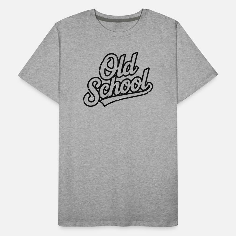 Old School Script Vintage Logo Men's Premium Organic T-Shirt