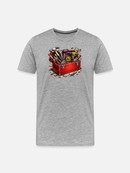 Toolbox of do-it-yourselfers - Men's Premium Organic T-Shirt - heather grey