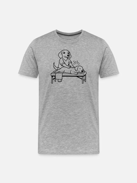 Masseur Physio Dog Dog Edition - Men's Premium Organic T-Shirt - heather grey