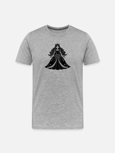 princess - Men's Premium Organic T-Shirt - heather grey
